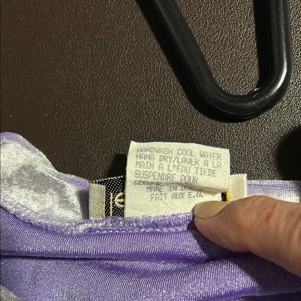 Y2K 90’s Le Chateau Purple Velvet Velour Women's Top - Picture 8 of 9
